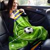 1pc Football Printing Lightweight Flannel Blanket, Comfortable and Warm Blanket, for Camping Sofa Bed and Couch Office, Gift