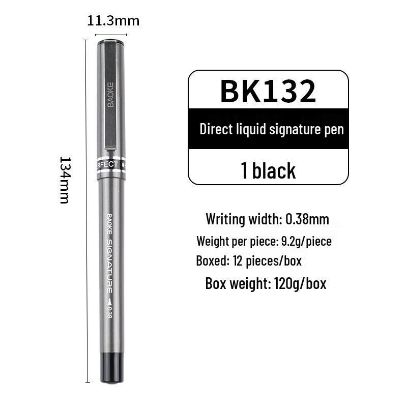 

Quick-Dry Black Rollerball Pen with Needle Tip for Exams & Signatures 0.5mm