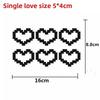 6PCS Mosaic Heart-shaped Pixel Heart-shaped Car Window Decoration, Waterproof Headlight and Taillight Decoration Stickers