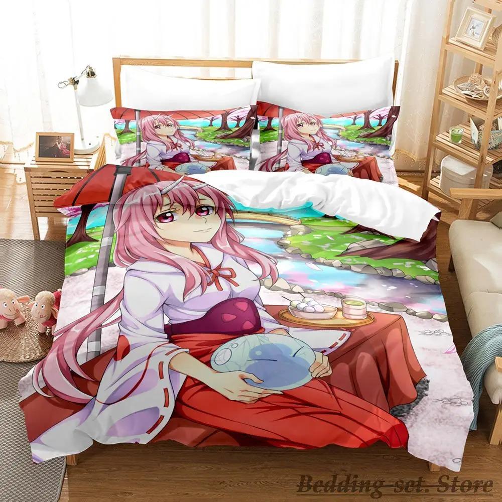 Rimuru Tempest Sängkläder Set Enkel Twin Full Queen King Size Sängset Vuxen Barn Sovrum Påslakanset Anime Kawaii