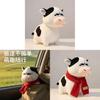 Cute Grassland Cow Plush Toy With Red Scarf For Kids And Adults Gifts