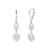 ORSA JEWELS 925 Sterling Silver Natural Freshwater Pearl Ear Line for Women Sweet Chic 14K Gold Plated Earrings Jewelry GPE138