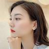 cute Starfish Shell Shiny Cubic Zirconia Imitation Pearl Earrings Women Korean Elegant Jewellery Holiday Delicate Gift