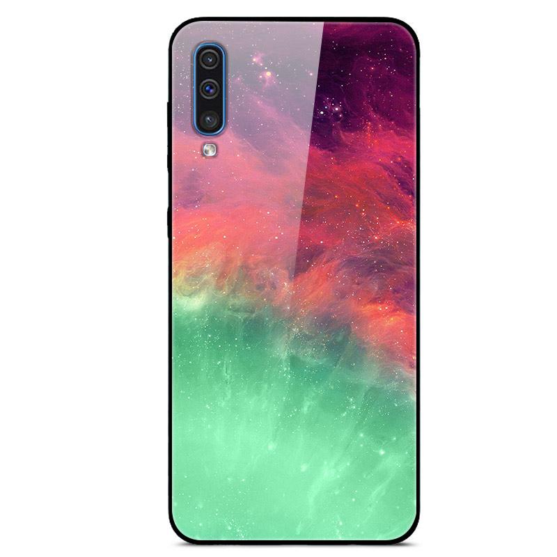 For Samsung A50 Case A51 Tempered Glass Planet Space Cover Glass Back Case for Samsung Galaxy A50S A51 A50 A 50 Fundas Coque
