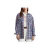 Polo Ralph Lauren SS24 Plaid Print Pointed Collar Single-Breasted Casual Long Sleeve Shirt Women Shirts Navy-Blue 211925087-001