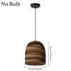 Vintage Nordic Corrugated Paper Round Shade Cord E27 Hanging Lamp Indoor Decoration Brown Pendant Light Fixture Restaurant