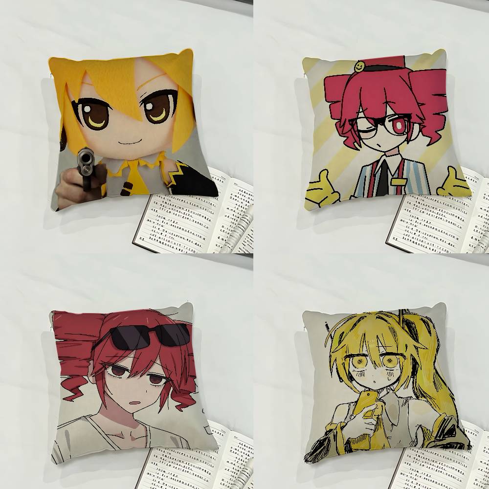Virtual Singer A-Akita N-Neru Case Plush Fabric Soft Pillowcase Double Sided Print Cushion Cover Household Gifts
