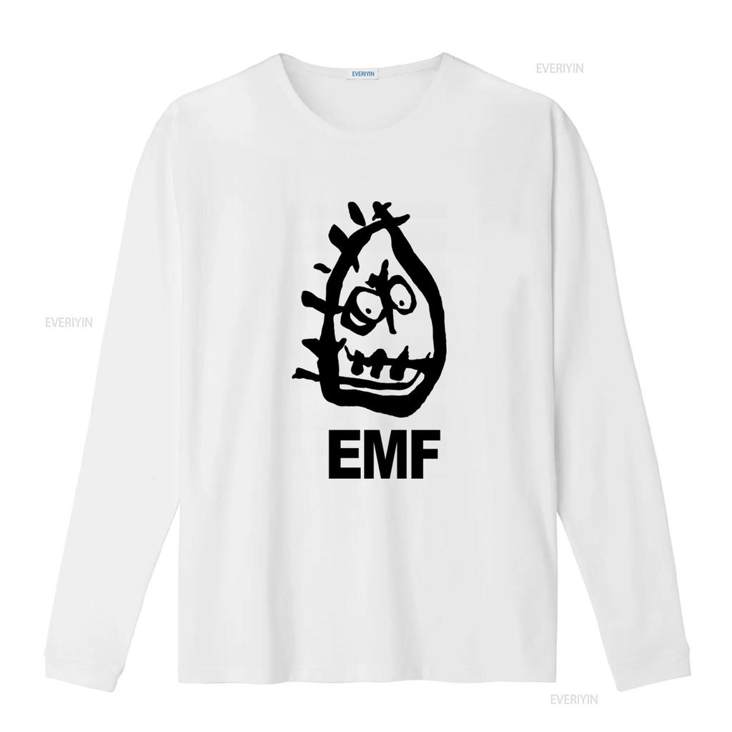 Rare EMF Alternative Rock Band Concert Tour Print T Shirt Vintage Washed Unisex Comfortable Streetwear Versatile