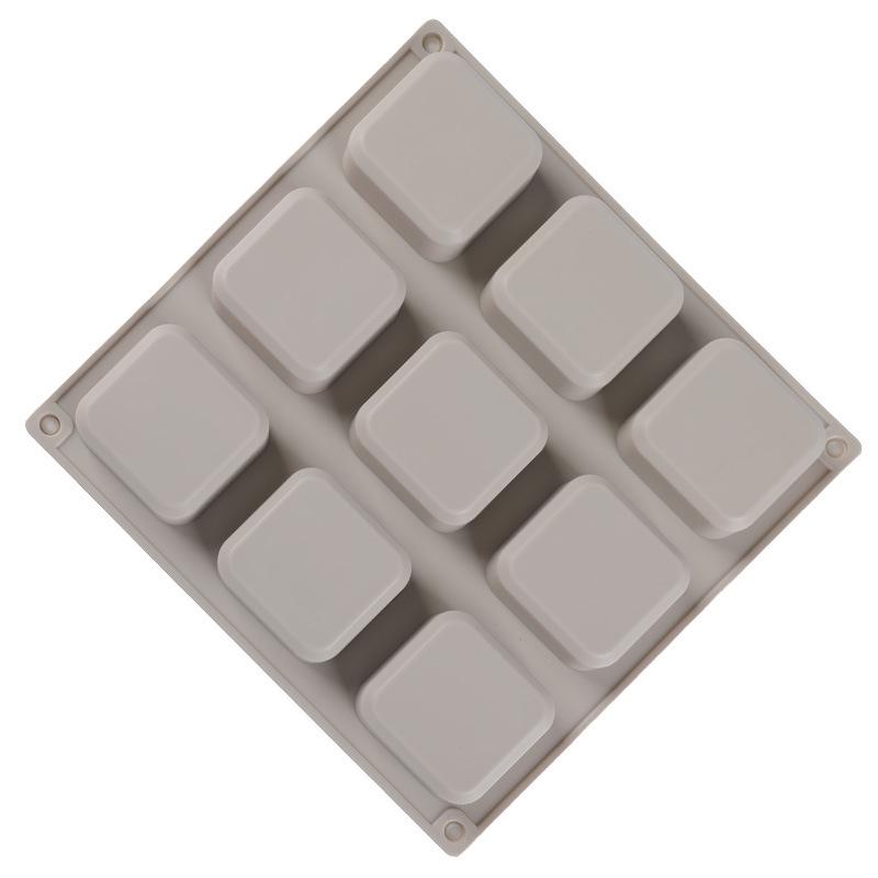 Yan Ying 9-Hole Silicone Soap Mold - Easy Release, Heat-Resistant DIY Square Mold