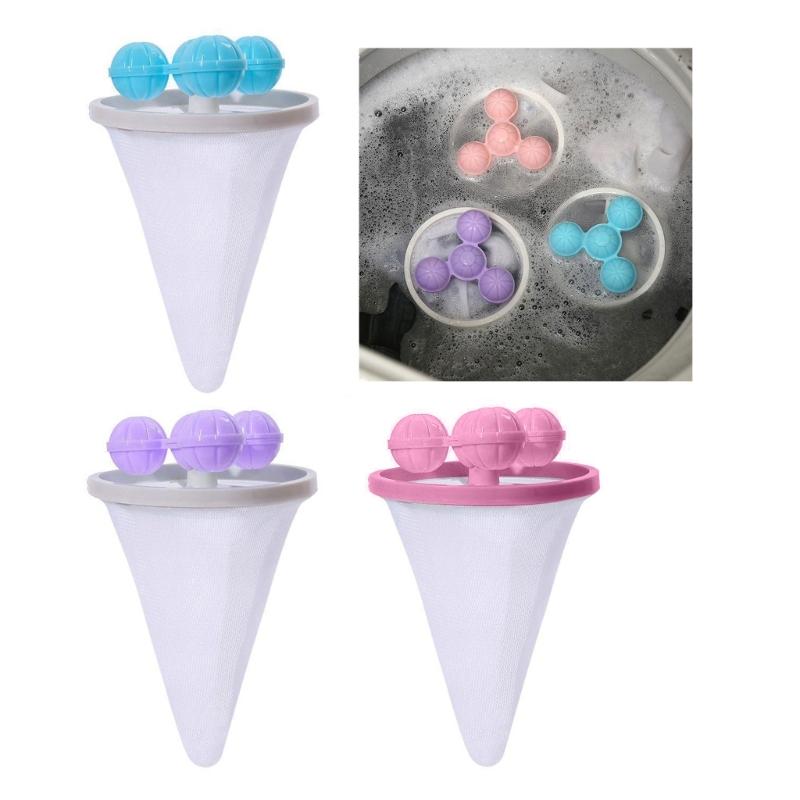 Pack of 4 Filter Bags Pet Hair Remover Hair Filter Bags for Washing Machine Reusable Washing Machine Hair Catcher