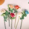 3Pcs Artificial Rose Flower Single Stem Fake Rose For Proposal Wedding Bouquet Home Party Table Centerpiece Decoration