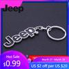 For Jeep 1PC Car Emblem Keychain Gift Keyring For Jeep Grand Cherokee Wrangler JL Gladiator Compass Renegade Patriot Interior