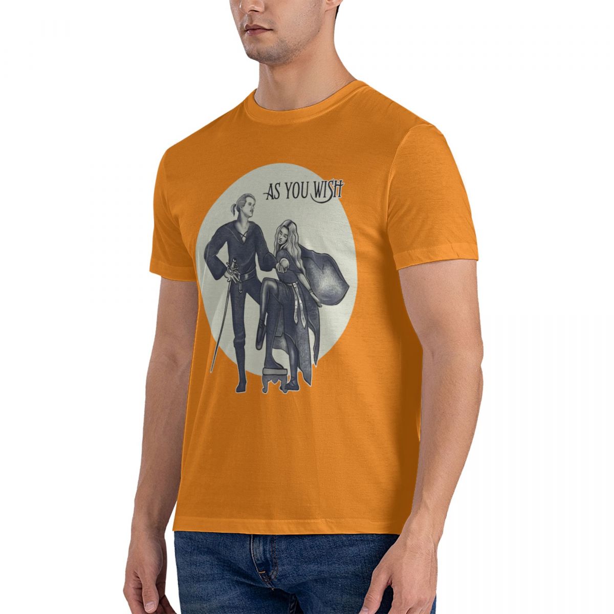 

Футболка с принтом «Принцесса-невеста» по вашему желанию, забавная, мужская, с коротким рукавом, повседневная, свободная, дышащая и удобная, большого размера 2XL