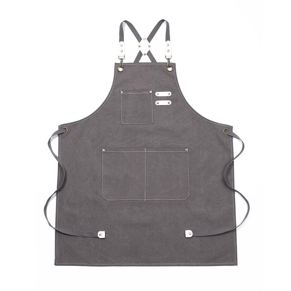 Thickened Canvas All-Cotton Apron for Cooking, Gardening, and Nail Art