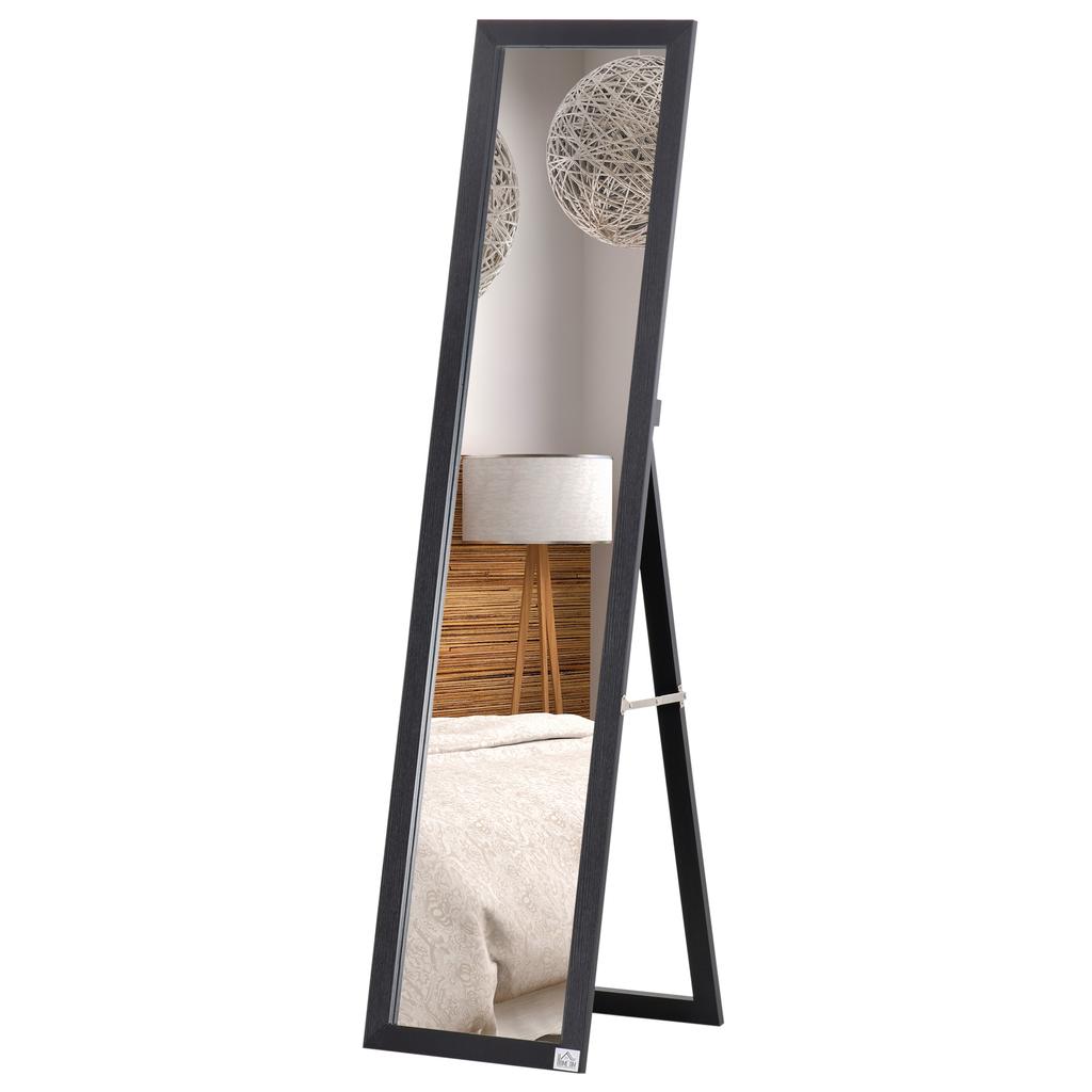 Full Length Mirror for Bedroom, Free Standing Dressing Mirror, Wall Mirror for Living Room, 37 X 154 Cm, Black