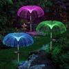 Colorful LED Solar Jellyfish Fiber Optic Garden Lights - Decorative Courtyard and Lawn String Lights