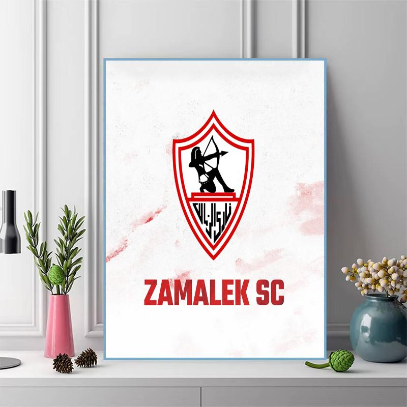 Zamalek SC Pattern 3pcs 100% Round Full Drill 5D DIY Diamond Painting Embroidery Cross Stitch Rhinestone Décor