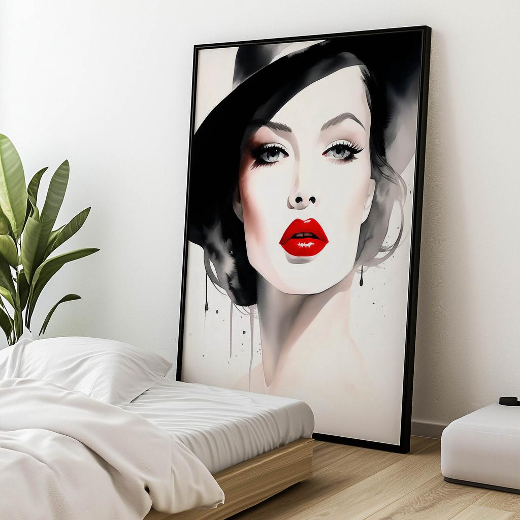 Portrait of Delicacy Portrait of Delicacy, 30X40 Cm, Gold Aluminum Frame, 230 Gsm Matte Paper