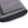Used CHANEL COCO Mark Around Long Wallet Grained Calfskin Leather Black Used Women