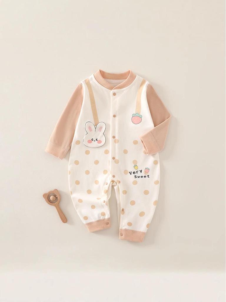 Newborn Cotton Onesie: Unisex Baby Romper for Autumn and Spring