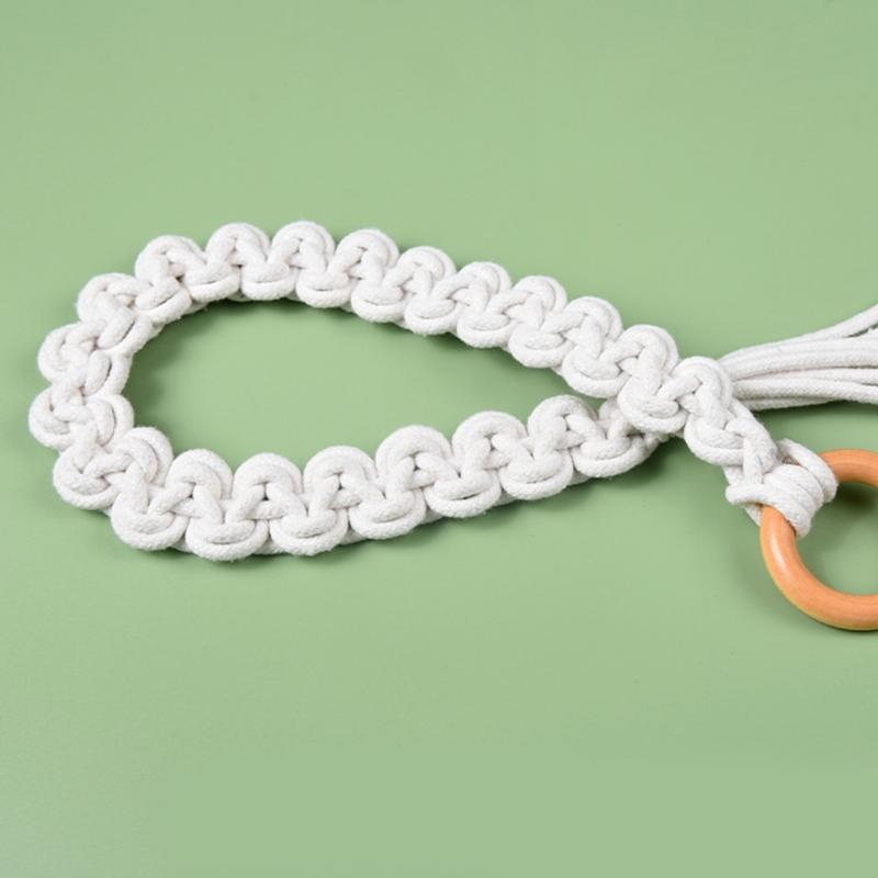 Handmade Weave Curtain Tiebacks Curtain Holder Clip Buckle Rope Straps Easy Installation Traditional Cloud Designing