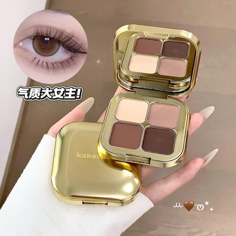 Kakashow 4 Color Eyeshadow Palette Shimmer Matte Fine Pigmented