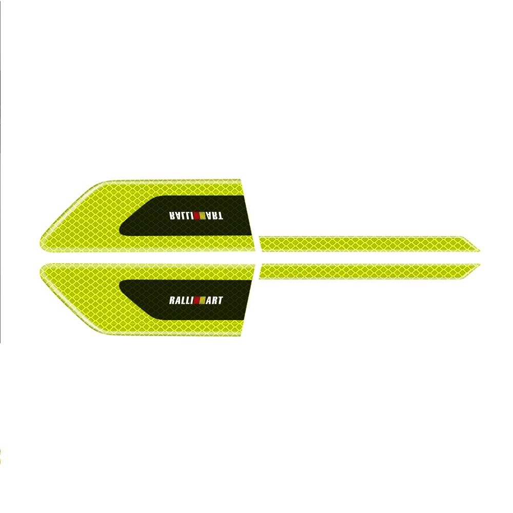 

Car Accessories Car Fender Door Warn Safety Reflective Sticker Decals For Mitsubishi Lancer 10 Xpander Pajero 4 Montero Triton