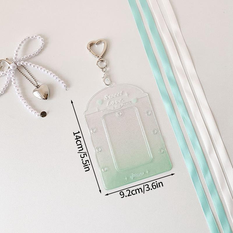 Korean Style Binder Card Holder Idol Card Protector Sleeve with Keychain Kpop Photocard Holder Mini Photo Album Books