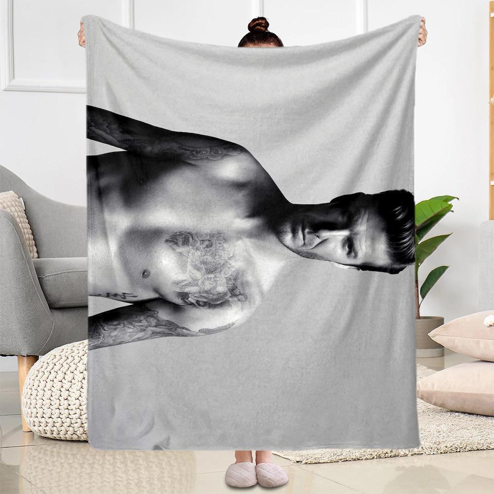David Beckham's Torso Blanket Durable Comfort Great for Office Chair Bedding Seaside Four Seasons Universal Modern