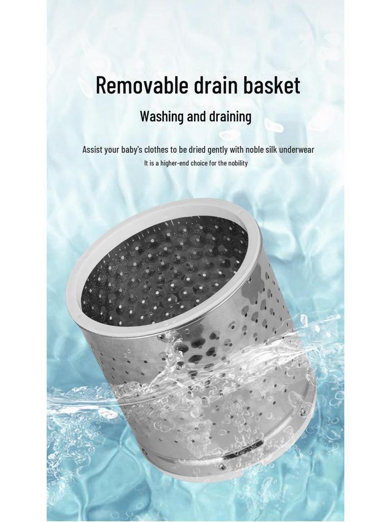 7.6KG Duża Pojemność Półautomatyczna Mini Pralka do Użytku Domowego ze Zintegrowanym Odprowadzaniem Wody