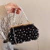 Damen Frühling 2025 Perlen-Abendtasche mit floralem Design und Kettenriemen