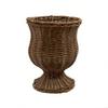 Woven Plastic Faux Rattan Vases With Goblet Design For Home Decors And Florals Arrangements Imitation Wicker Vases Gift P9YB