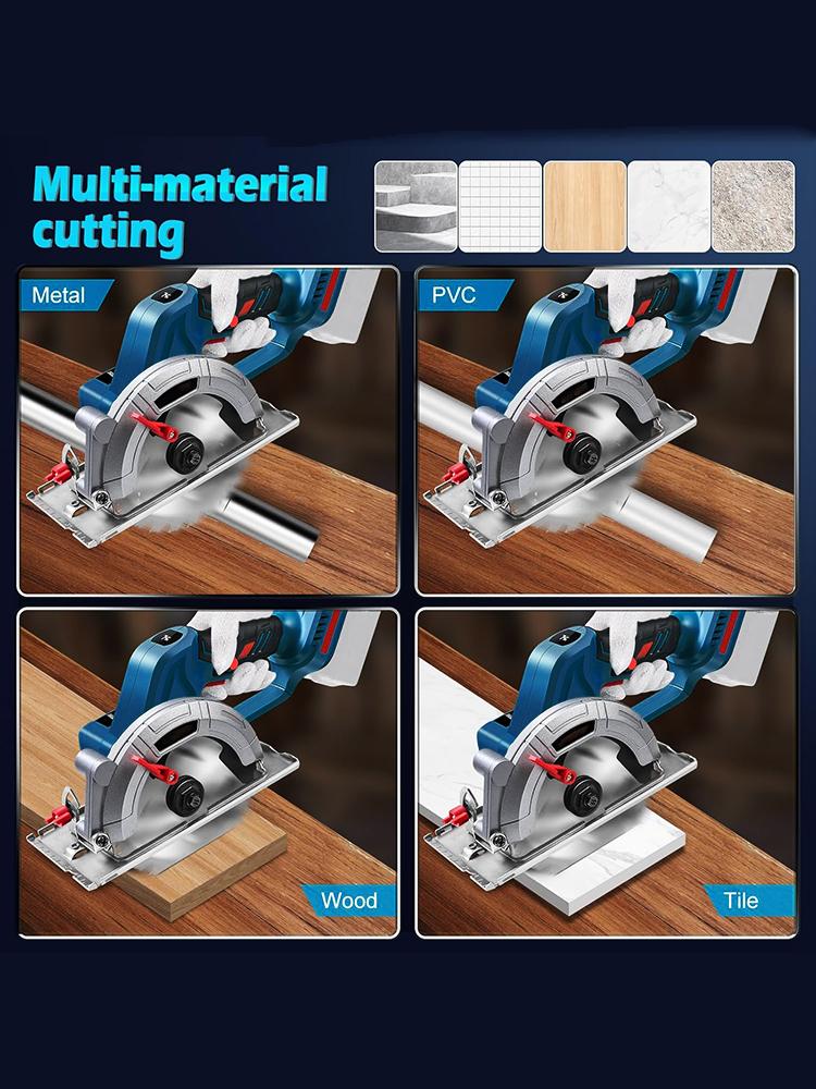 6 Inch Brushless Circular Saw Compact Cordless Electric Saw Wood Metal Ceramic Tiles Cutter Power Tool For Makita 18V Battery
