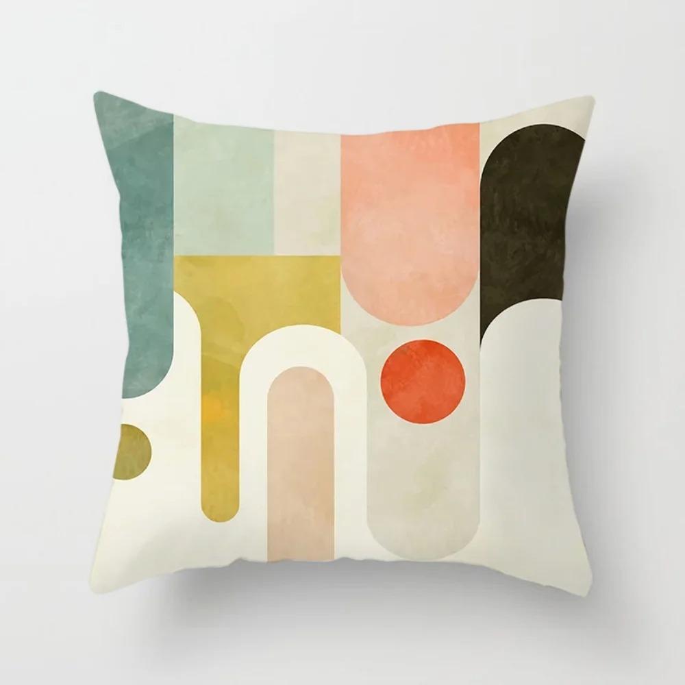 

Декор для дома Геометрический и абстрактный узор Наволочки Наволочка с узором Подходит для дивана спальни автомобиля 16x16Inch