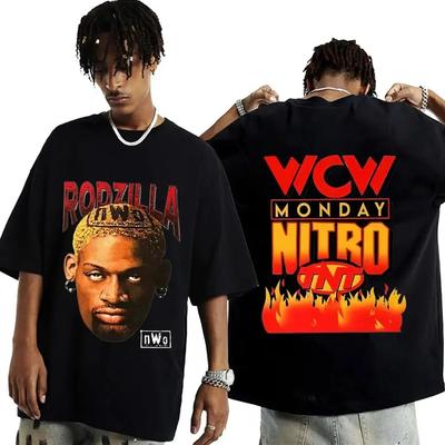 Camiseta de Manga Corta con Estampado Doble Cara Limitada de Dennis Rodman para Hombre Mujer Hip Hop Niños Camiseta de Baloncesto Masculina Casual Vintage Ropa de Calle