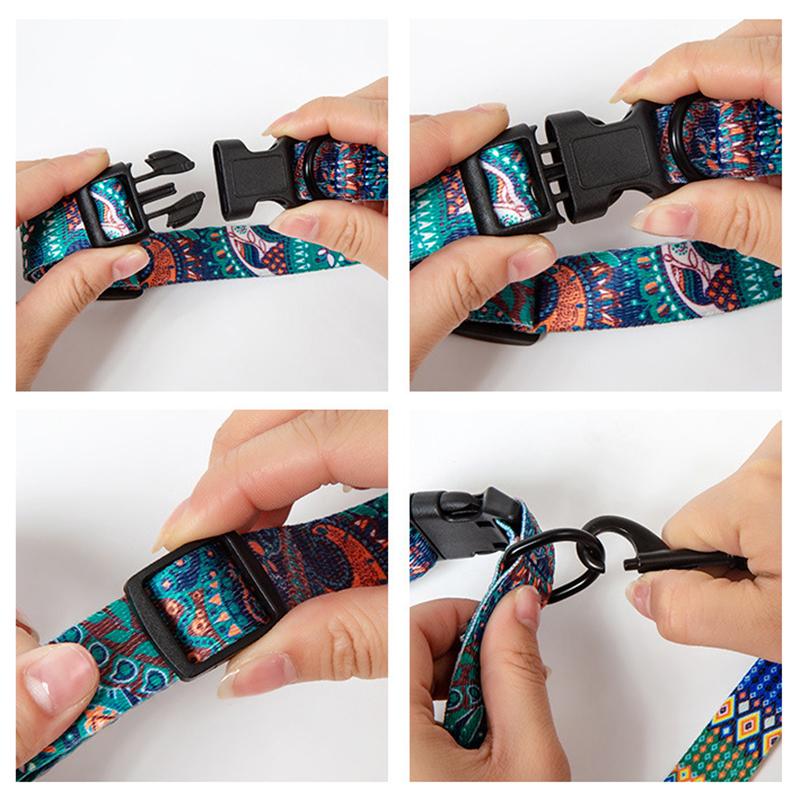 Bohemia Tarzı köpek tasması ve Tasma Seti Küçük Orta Büyük Köpekler için Ayarlanabilir Yavru Kedi Yürüyüş Tasmaları Evcil Hayvan Malzemeleri Aksesuarları