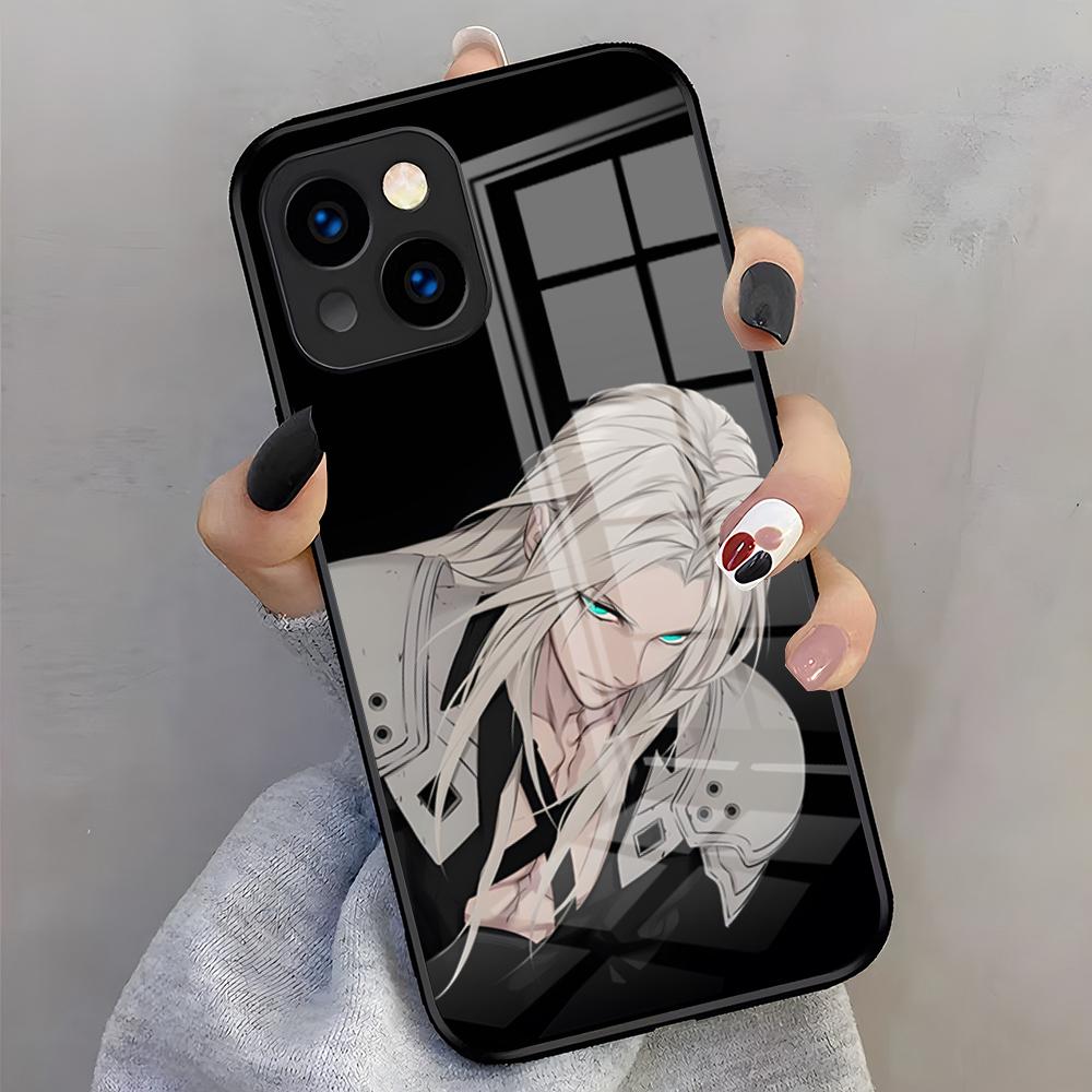 

Game Final Fantasy Sephiroth Phone Case For IPhone 17 Pro Max 16 15 14 Pro Max 13 11 X Xs Xr 8 7Plus Glass Cover iPhone17 Pro Max