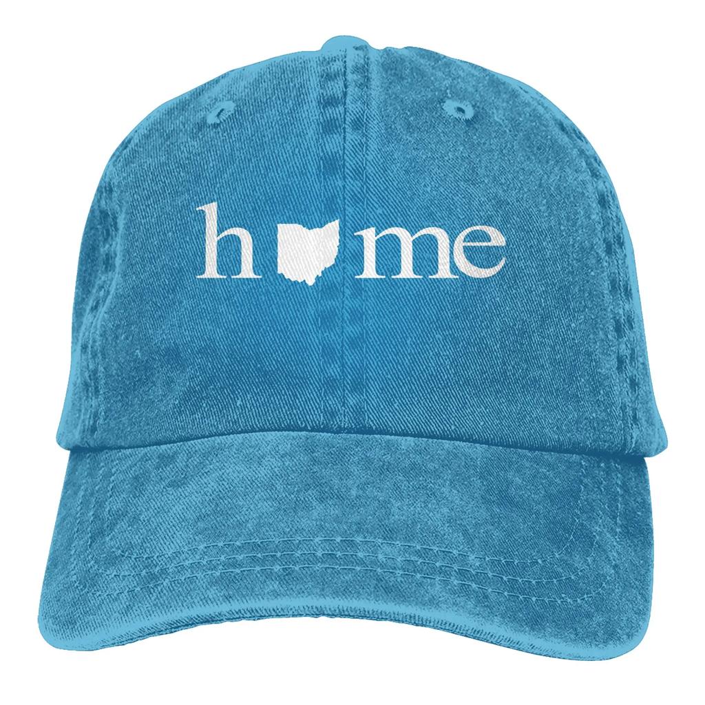 Cotton Denim Cap Home In Ohio State Baseball Dad Cap Adjustable Classic Sports for Men Women Hat Gray One Size