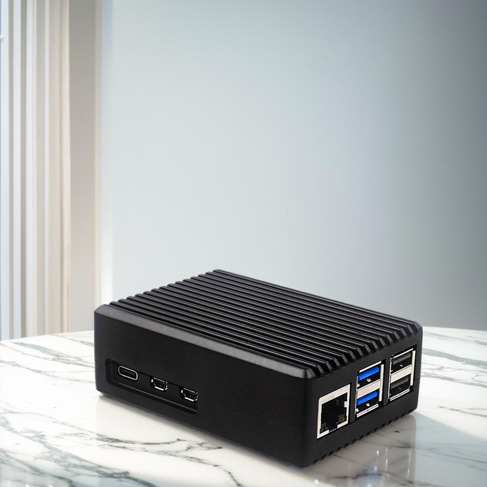 Metal Case with Pi 5 Active Cooler Aluminum Alloy Case Case Heatsink Cooler Case with Heatsink Fan for Raspbery Pi 5