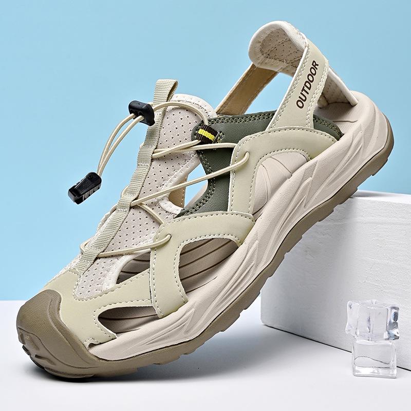 2025 Men's Breathable Mesh Beach Shoes - Large Size, Casual & Lightweight