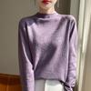 Women S Half High Neck Loose Knit Sweater For Autumn Winter Versatile Pullover Top