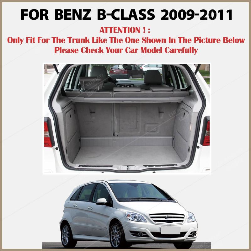 Car Trunk Mat for Benz B Class W245 2009 2010 2011 Cargo Liner Carpet Interior Parts Accessories
