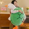 Funny New Turtle Goose Big Plush Toy Turtle Goose Stuffed Animal Combo Doll Novelty Cushion 65cm