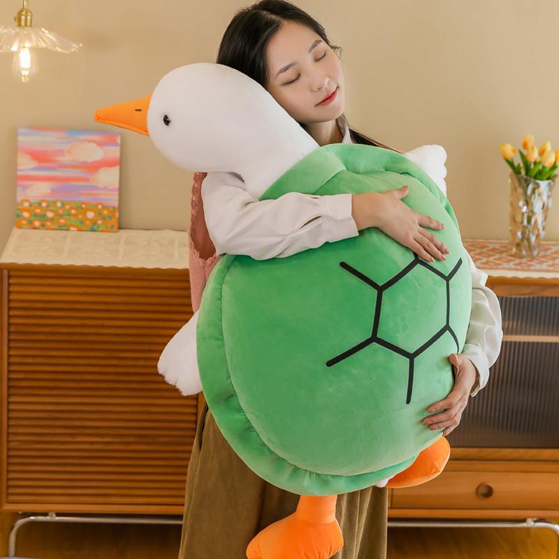 Funny New Turtle Goose Big Plush Toy Turtle Goose Stuffed Animal Combo Doll Novelty Cushion 65cm