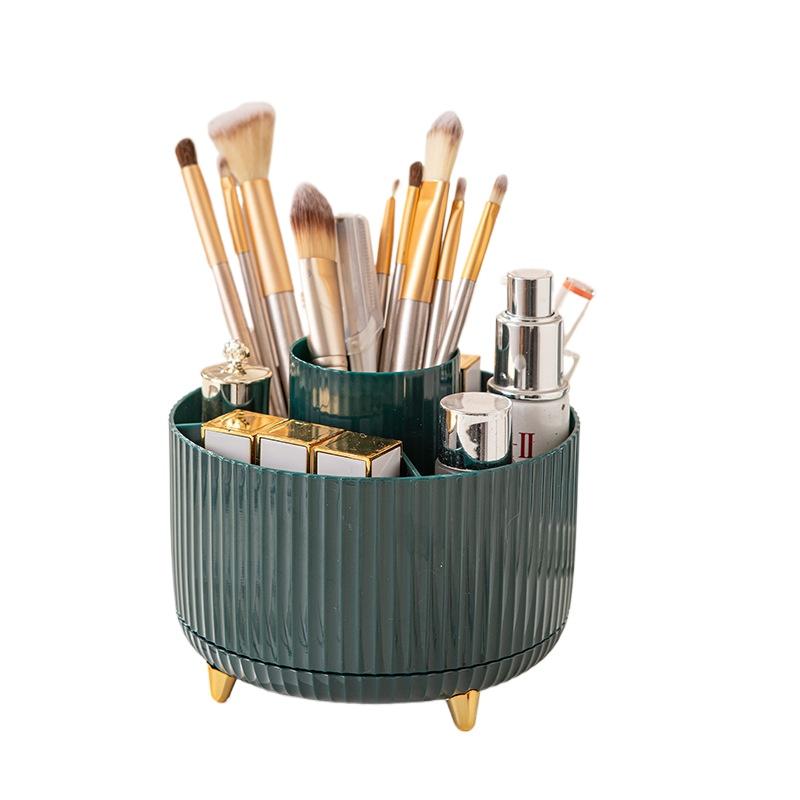 Multifunctional Rotating Desktop Storage Organizer Skincare Cosmetic Box Dressing Table Container Pen Holder Desk Home Decor