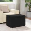 Black Stool 61 X 41 X 40 Cm Fabric and Particleboard