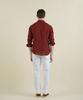 PANICALE White Micro Texture Slim Fit Chino Pants