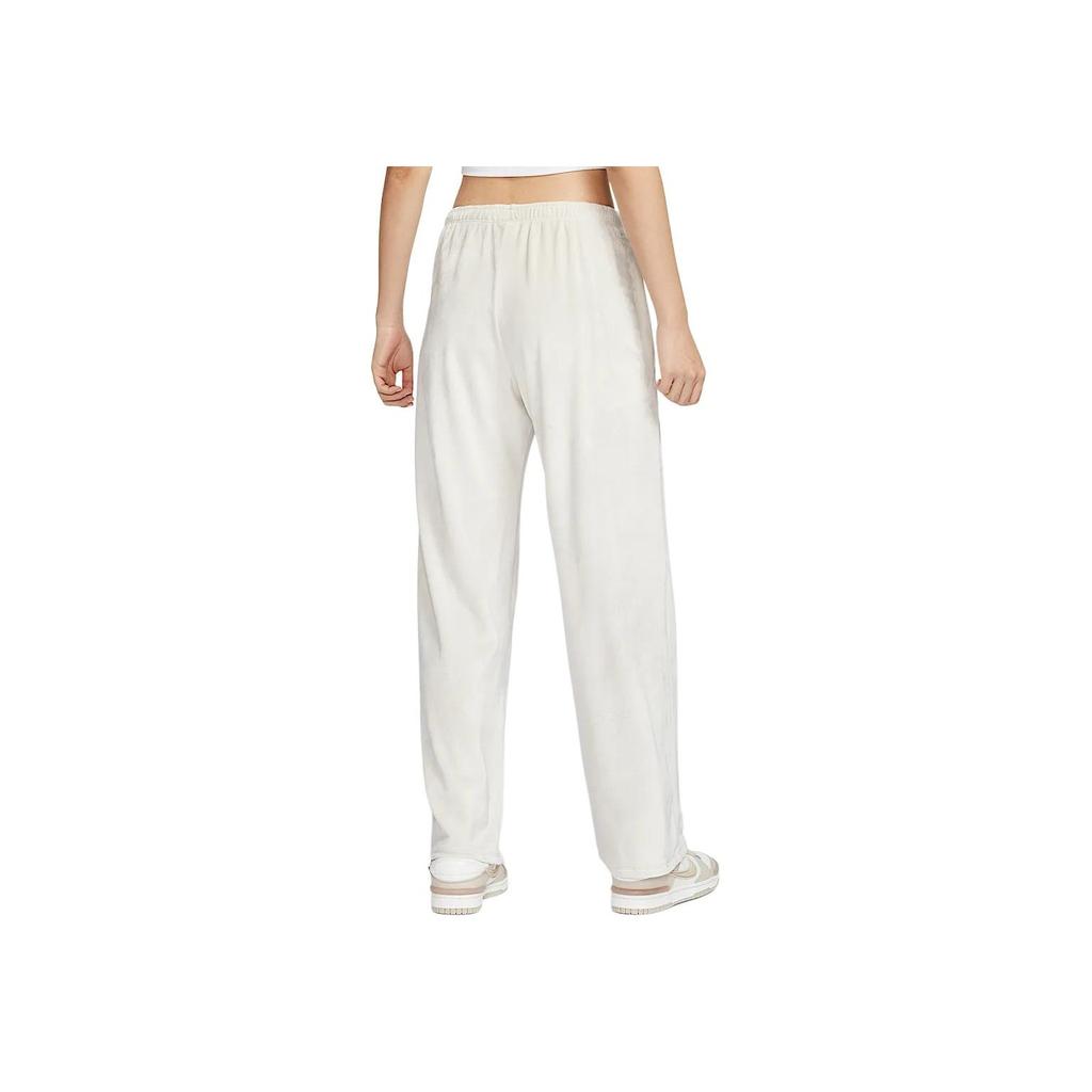 Nike Sportswear Chill Knit Fashion Mid-Rise Straight Leg Fleece Casual Pants Women Bottoms Light-Brown Sail HJ0923-104