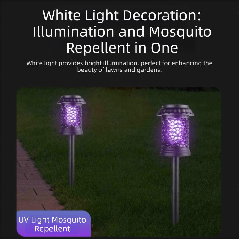 Solar-Powered Solar-Powered Mosquito Killer Lamp Waterproof Floor-Mounted Mosquito Trap Lawn Use