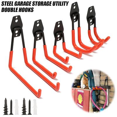 Multi-function Steel Ladder Organizer Tool Hanger Rack Garage Storage Hooks Wall Mounted Holder